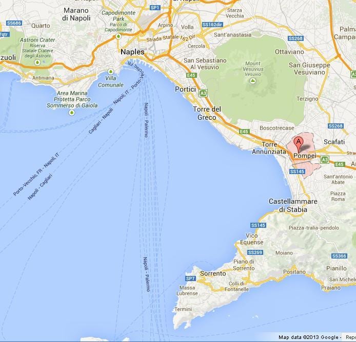 mapa bay neapol, taliansko