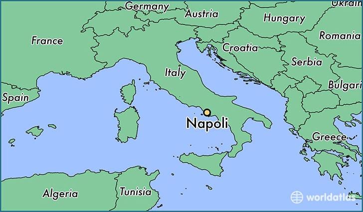 Mapa neapol, taliansko