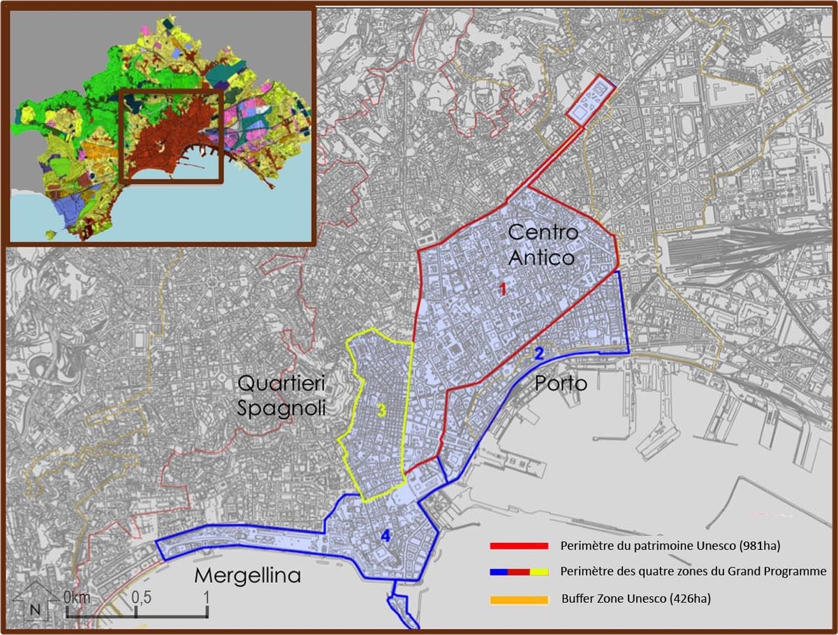 Mapu naples historické centrum