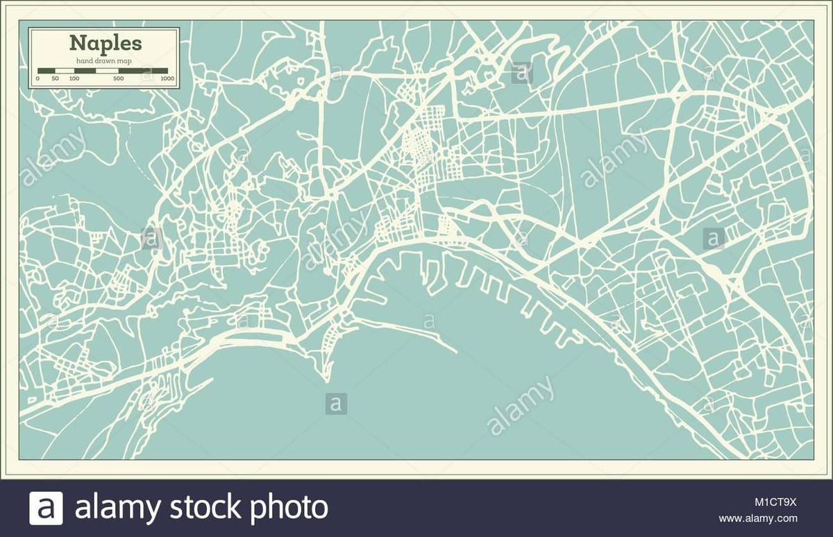 Mapu naples, taliansko mesta