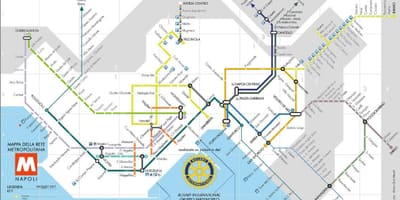 Neapol v taliansku metro mapu