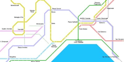 Mapu naples električky 