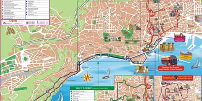 Neapol v taliansku hop on hop off bus tour mapu