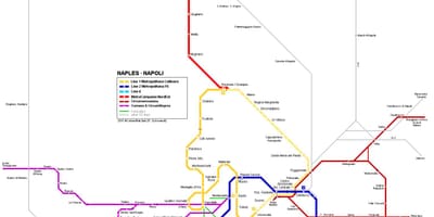 Napoli metro mapu