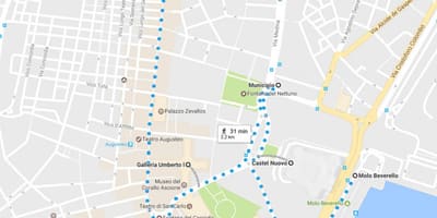 Neapol pešia prehliadka mapu