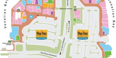 Mapa waterside shops naples